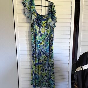 Attitudes by Renee Vibrant Paisley Maxi Dress